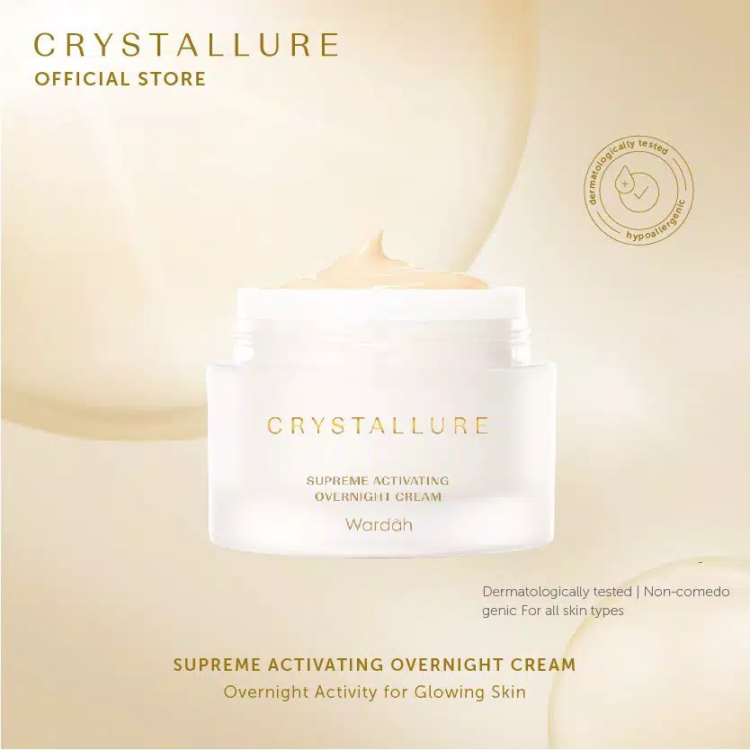 (BISA COD) Wardah Crystallure Supreme Activating Overnight Cream 50 g