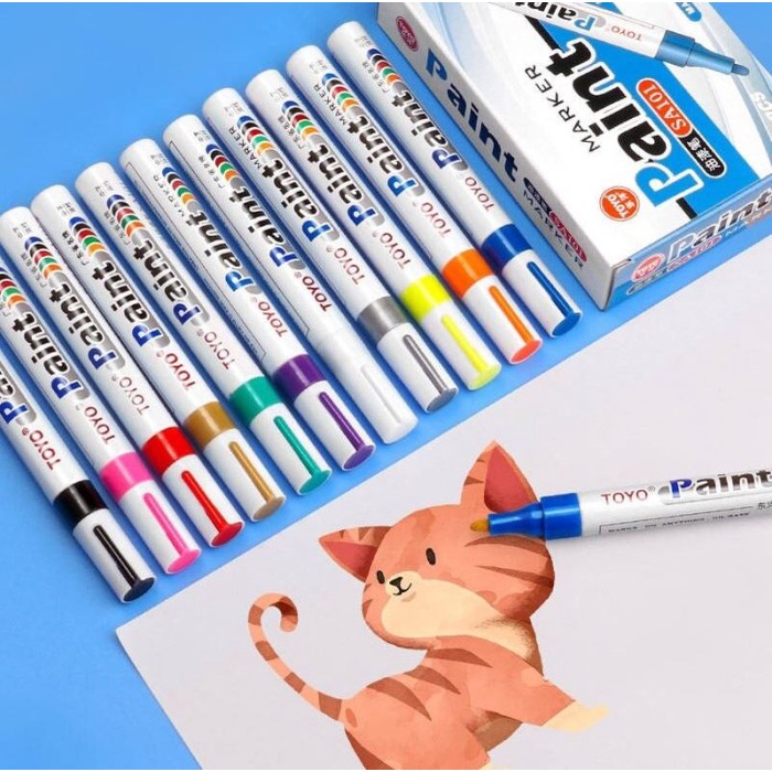 Spidon Ban Permanen Anti Air Spidol Ban Toyo Paint Marker Mobil