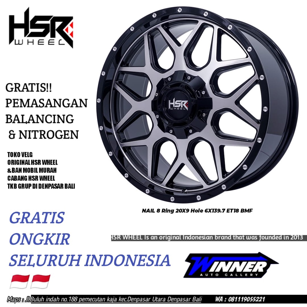 Velg Mobil Original HSR WHEEL R20 Pelek Pajero Fortuner Colorado Hilux