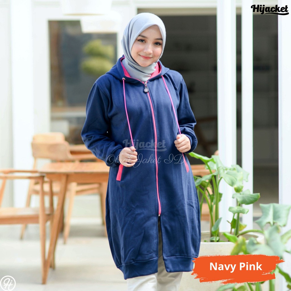 Hijacket Basic Navy Original Bandung | Hoodie Wanita Murah Size L XL XXL Garansi 100%-2