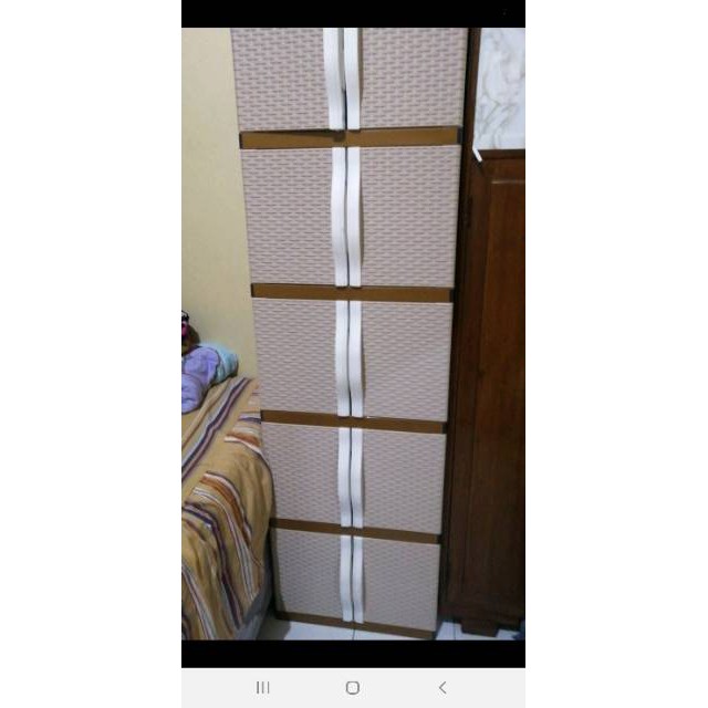 Lemari Plastik MIni Club Rotan 5 susun