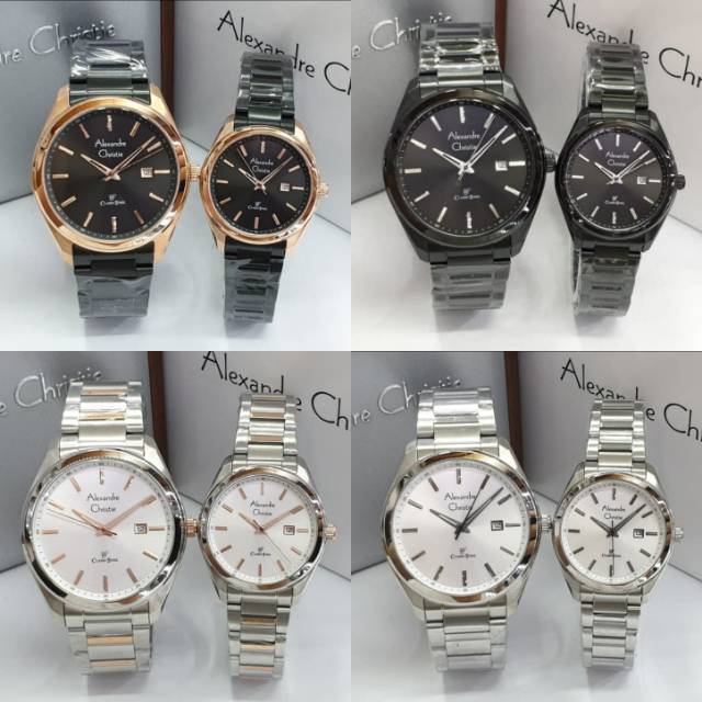 Jam Tangan Alexander Christie 8591 AC 8591 Tali Stainless Mesin Baterai Original ori garansi 1thn