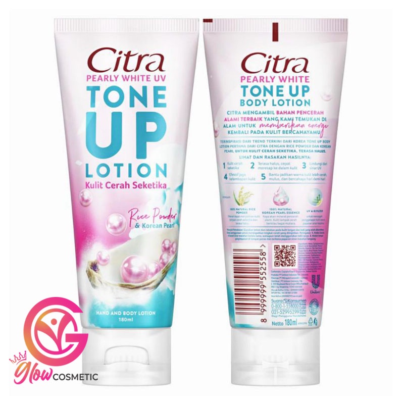 CITRA PEARLY WHITE GLOW UV TONE UP BODY LOTION 180ML