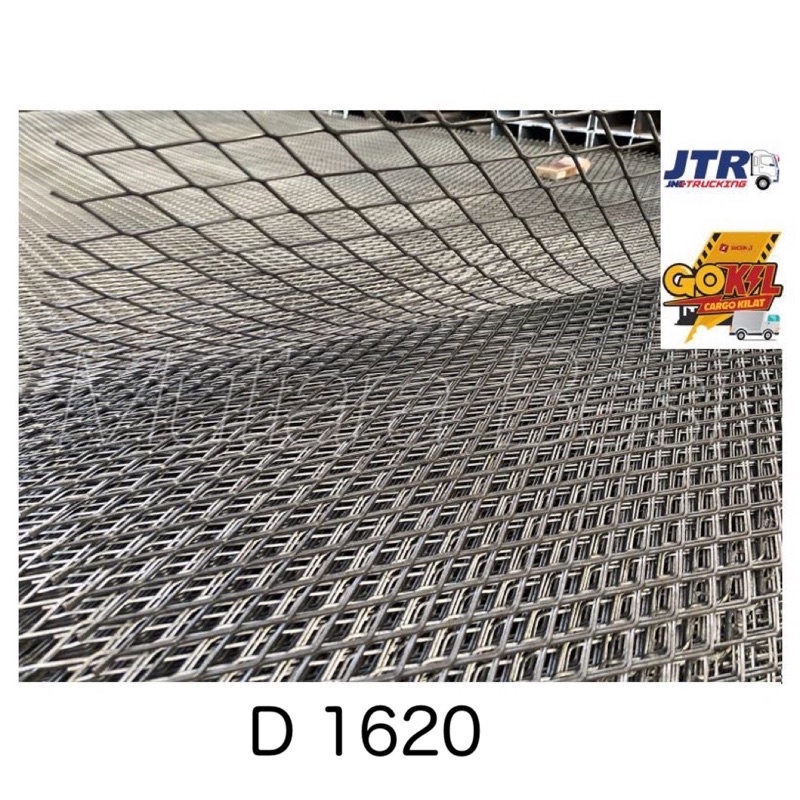[VIA KARGO] Expanded Metal Mesh D 1620 ukuran 1.20 x 2.40m - Kawat Ram Besi - Wiremesh