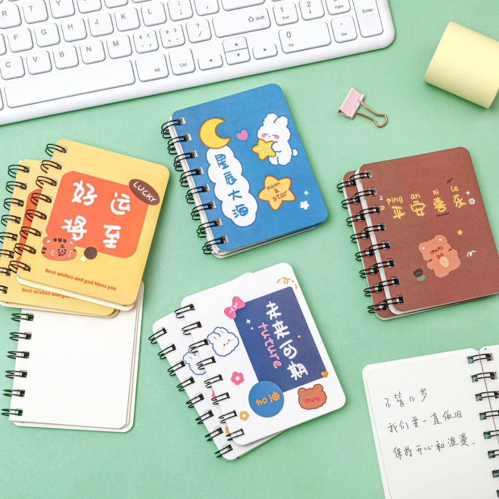 [Elegan] Pocket Notebook Mini A7 Perlengkapan Kantor Menebal Kata Inspirasi 80lembar Diary Book