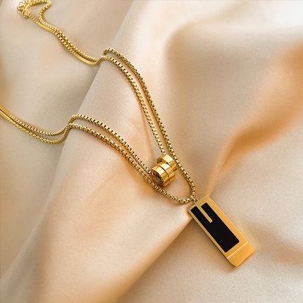 Kalung Titanium Steel Panjang Fashion
