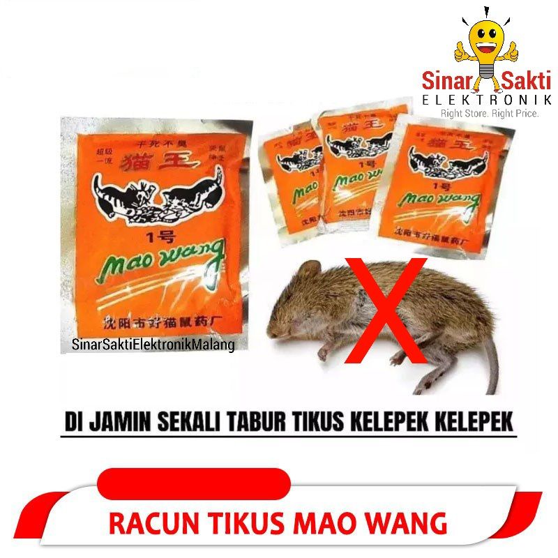 Jual Racun Tikus Mao Wang Mati Kering Maowang Original Hologram