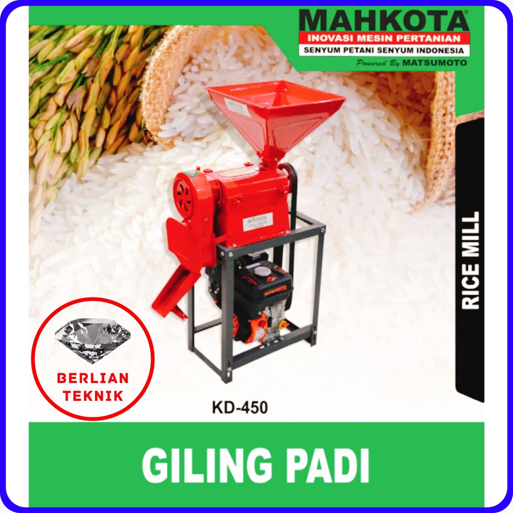Gilingan Padi Serbaguna Mahkota KD 450