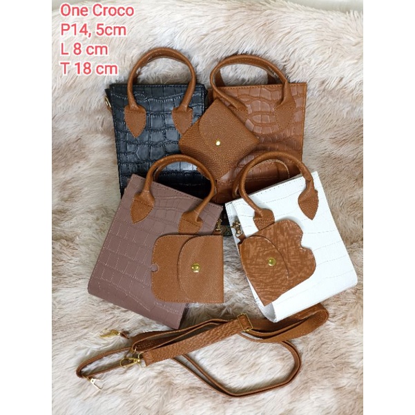 ALVA - ONE CROCO PREMIUM tas fashion wanita tas fashion cewek tas lokal tas mewah tas mumer tas cewe