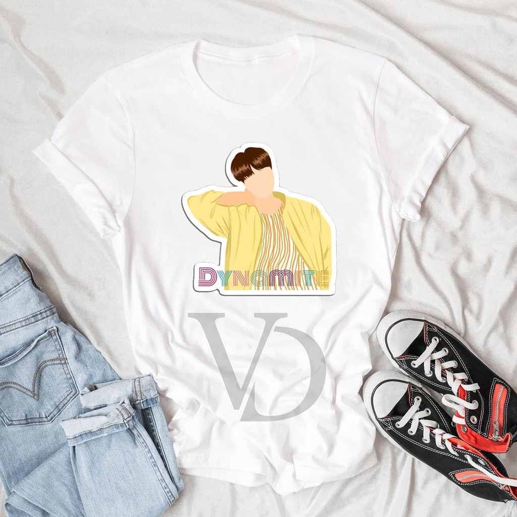 BAJU KAOS DYNAMITE BAJU BTS JIN / kaos  TEE V TEE WANITA PRIA LENGAN PENDEK / kaos korea