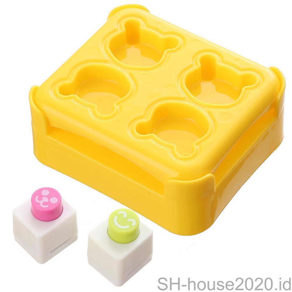 [house2020]Rice Ball Mold Sushi Embossing Mold Cute Bear Rice Ball Mold for Home Kitchen