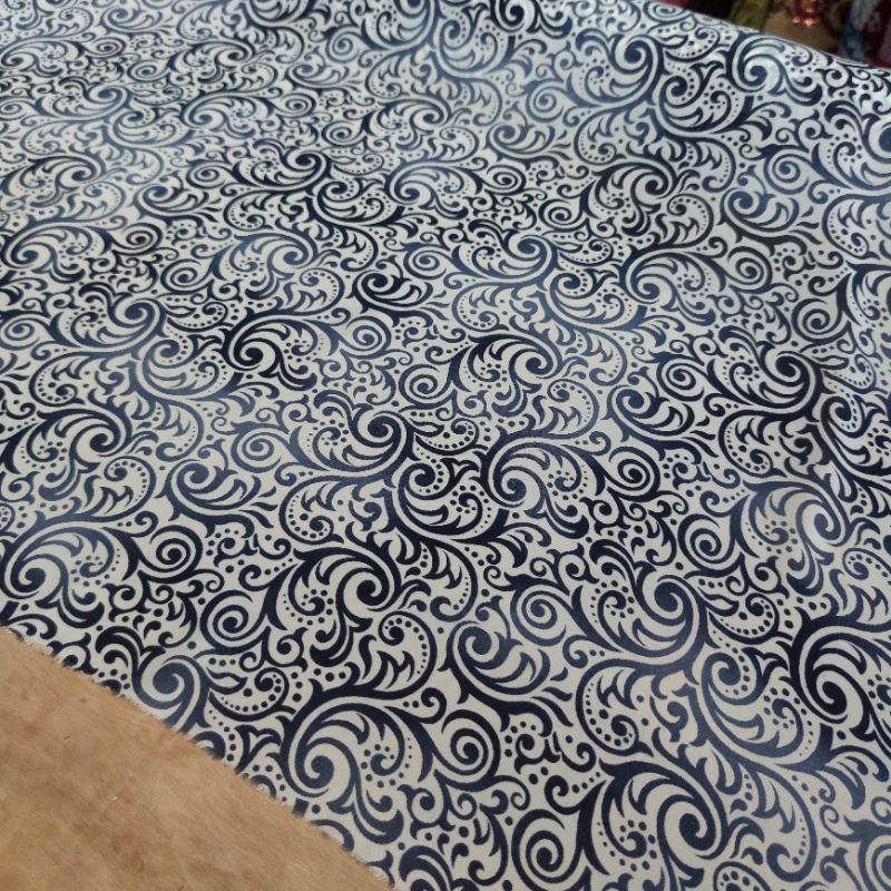 Kain Sifon Meteran Motif Semi Batik untuk Gamis / Kebaya / Atasan / Tunik