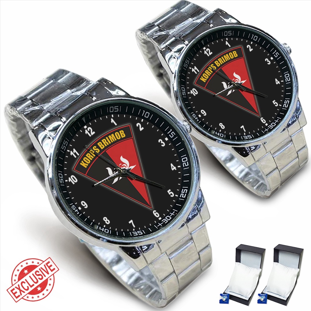 Jam Tangan Rantai Couple KORPS BRIMOB - 1 (Keren)