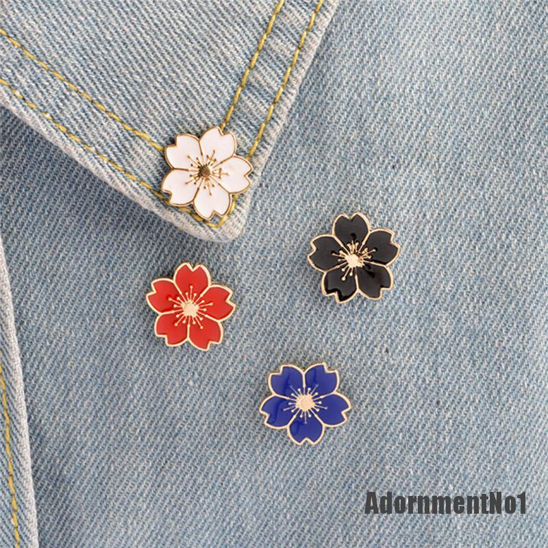 (Adornmentno1) 5pcs Bros Pin Enamel Desain Bunga Untuk Wanita