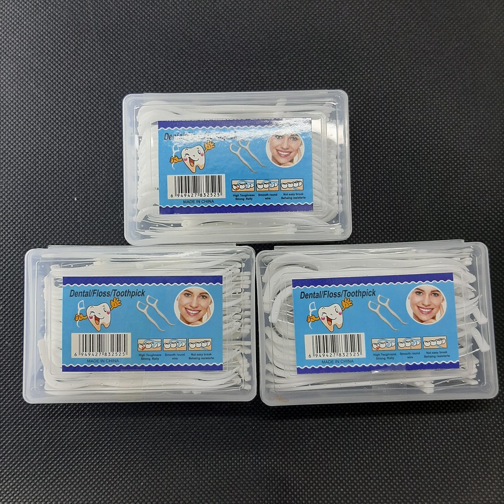 DENTAL FLOSS / TUSUK GIGI BENANG 1PACK 30PCS/Tusuk Gigi Benang isi 30Pcs High Quality Higienis with Box / Tusuk Gigi Benang isi 30Pcs with Box