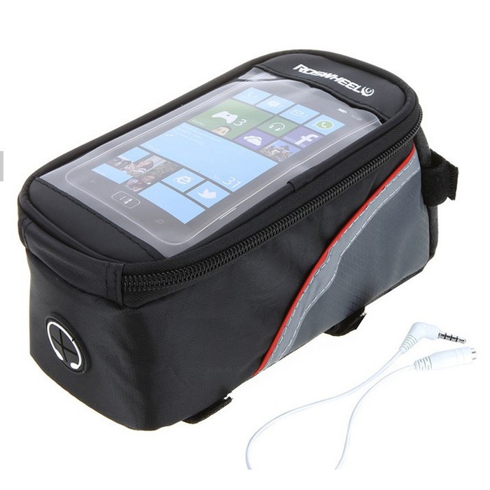 Roshweel Classic Series Bike Waterproof Bag 5.5 inch Smartphone Tas Sepeda Hp Anti Air TouchScreen