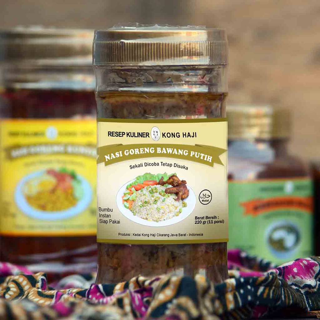 

Bumbu Nasi Goreng Bawang Putih 220 gr (untuk 11 Porsi)