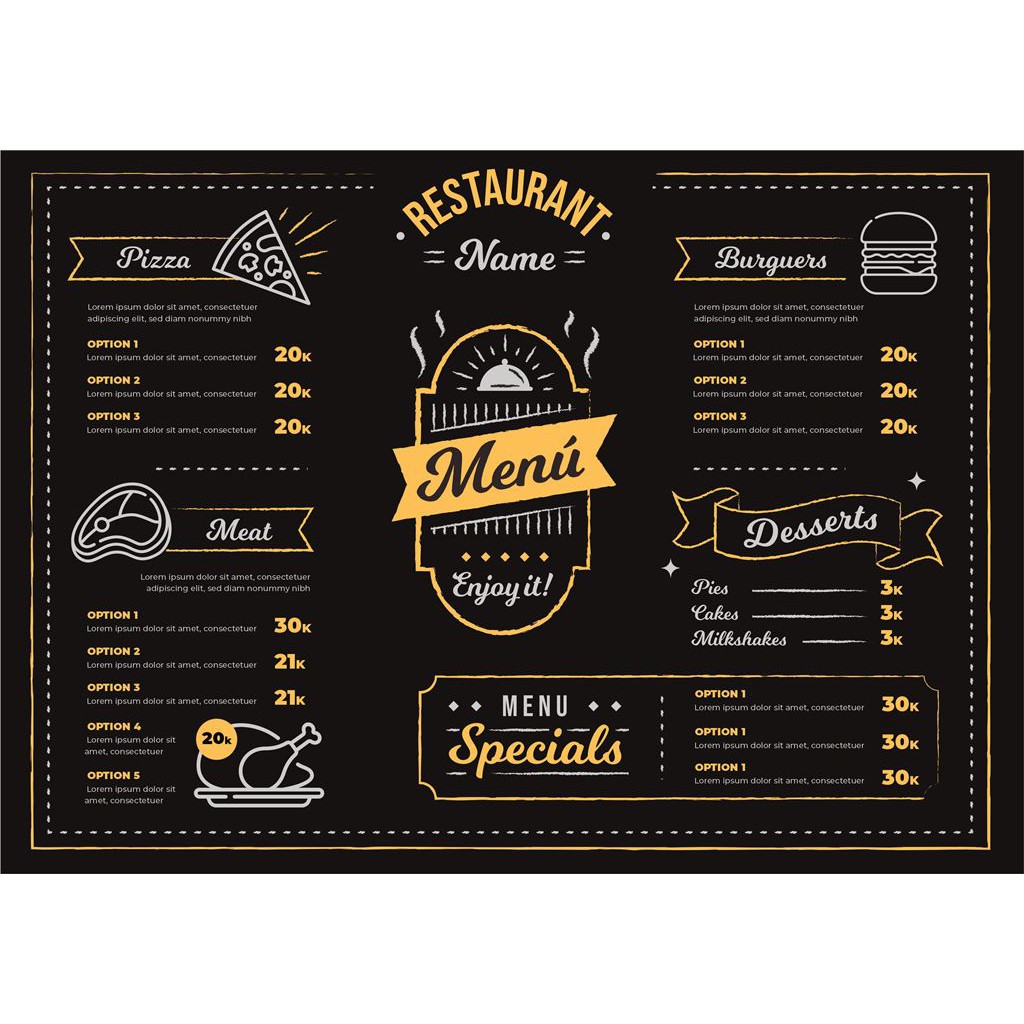  DESAIN MENU CAFE  RESTORAN Shopee Indonesia