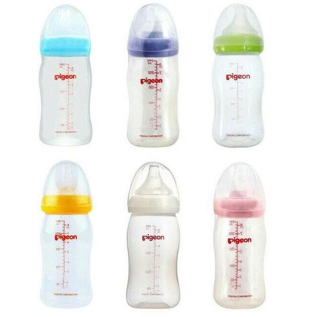 [NO BOX WIDENECK] Pigeon Botol Susu Wide Neck Peristaltik Plus 160 / 240 ml - Milk Bottle Soft Touch Peristaltic Plus 160ml / 240ml / Botol Penyimpanan Susu ASI Bayi