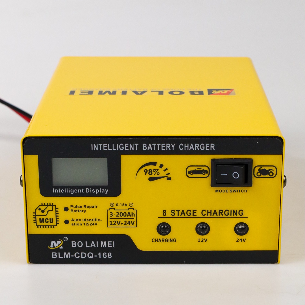 GS8e Bo Lai Mei Charger Aki Mobil Motor 250w 12v/24v 200ah - Blm-cdq-168 - Yellow Or-i