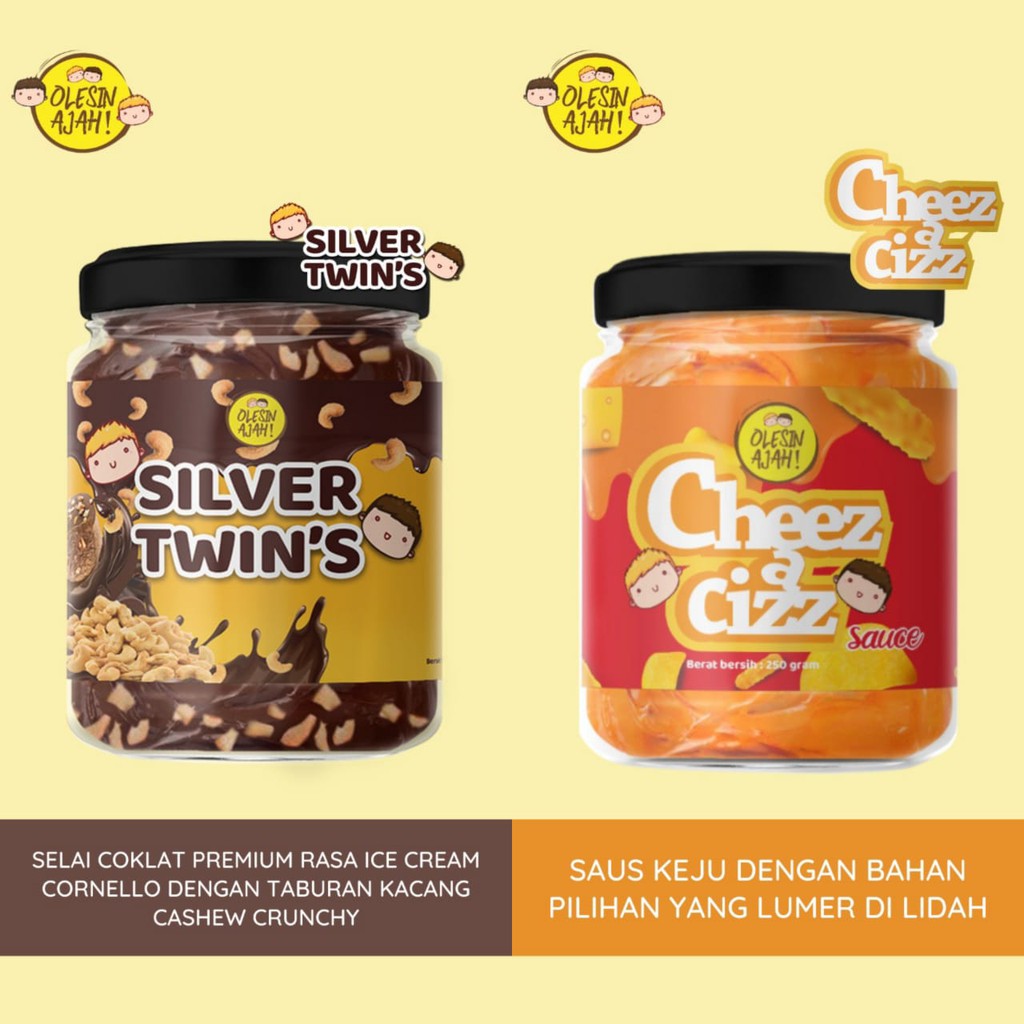 

Promo OlesinAjah Selai Silver Twin's 200Gr + Cheez A Cizz 200Gr