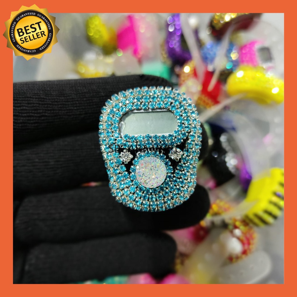 TASBIH DIGITAL CANTIK KRISTAL LED / LED ALARM POLOS