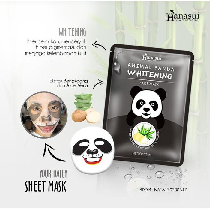 masker hanasui face animal otter tiger dragon panda pemutih pelembab