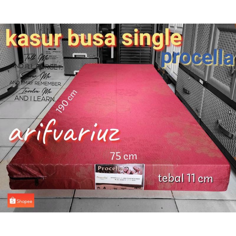 ( Instan Kurir ) KASUR BUSA PROCELLA HIJAU LEMBUT ATAU NAGA KERAS PADAT AWET TEBAL 11 cm