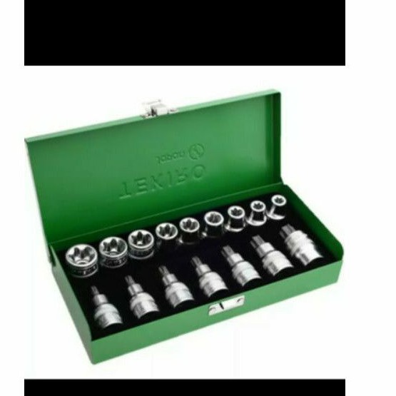 kunci sock bintang & L bintang set 16 pcs 1/2" tekiro