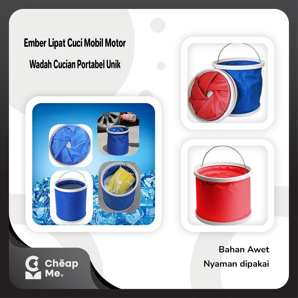 Ember Lipat Cuci Mobil Motor / Wadah Cucian Mobil Dan Motor Portabel / Ember Unik Portabel