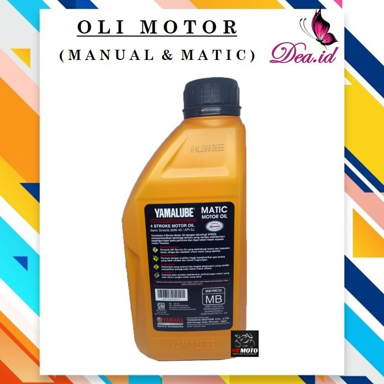[DEASTORE] OLI MOTOR YAMALUBE GOLD ORIGINAL - OLI YAMALUBE MATIC ORIGINAL 100% - 0.8 LITER