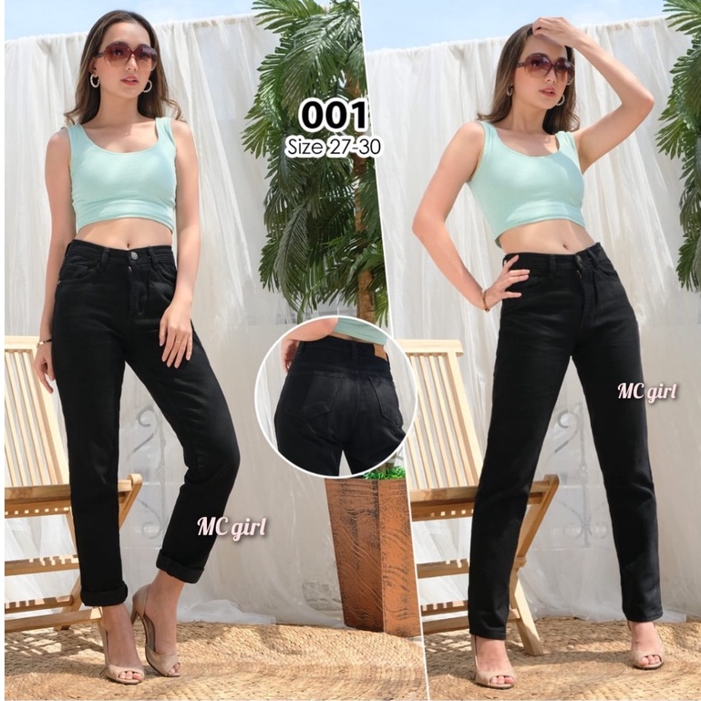 MC girl - Celana Jeans Boyfriend Polos Wanita / Celana Boyfriend / Baggy Pants / Celana Jeans Panjang Cewek