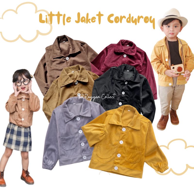 Jaket Corduroy Anak Perempuan Laki Laki/ Jaket Anak Corduroy Kualitas Import Premium 1-5thn