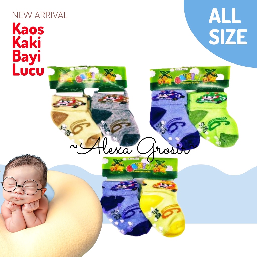 HARGA 1PASANG Kaos Kaki Bayi  0-1 Tahun