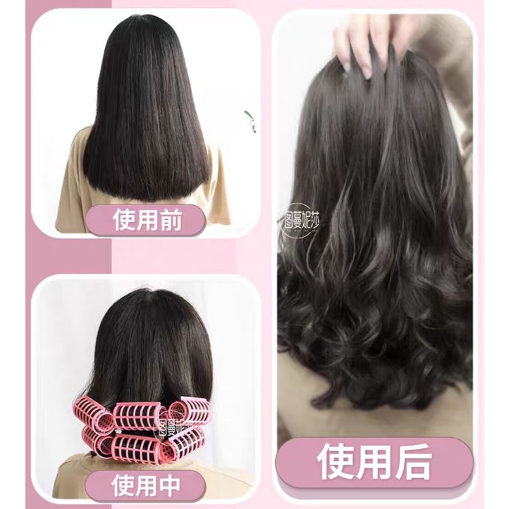 Hair Roller Set 5Pcs + Roll Curler / Roll Rambut / Jepit Rambut Set Penambah Volume