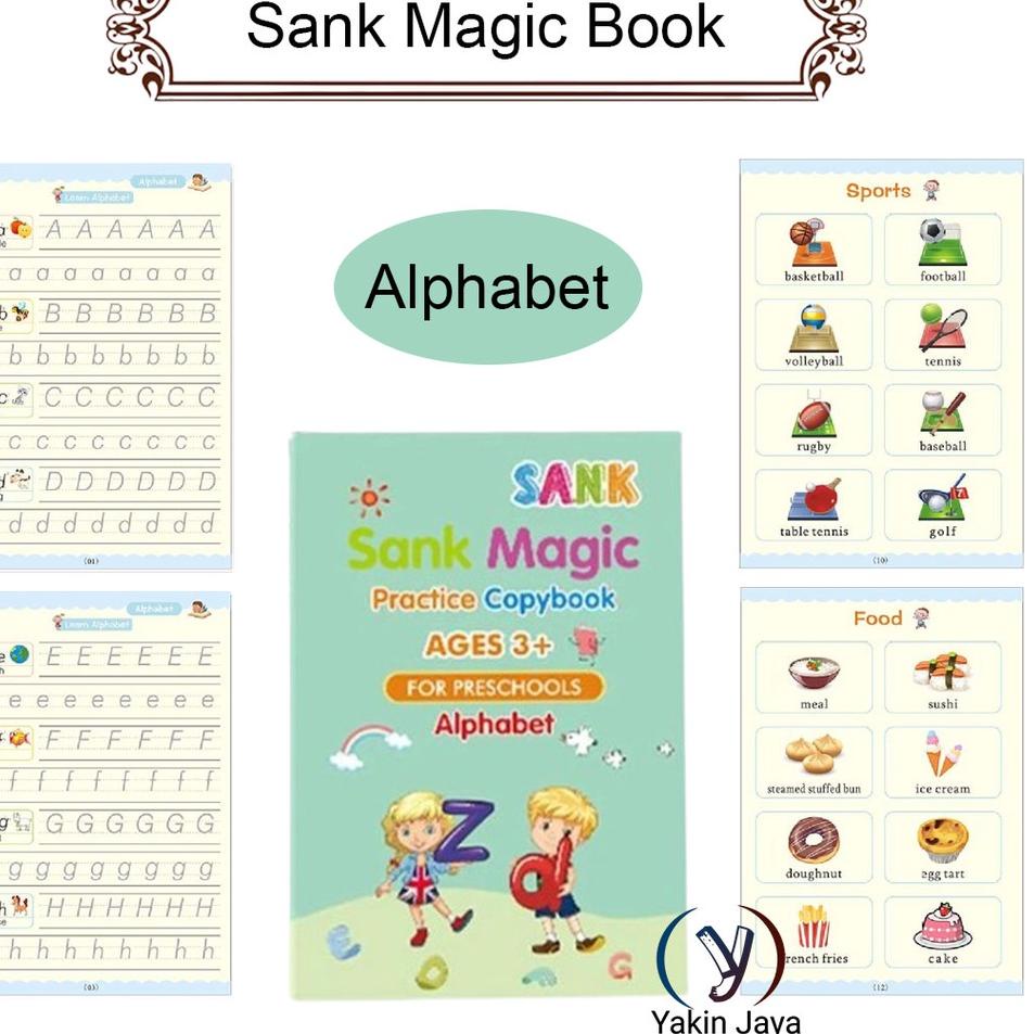 

CodeY4k4J--Sank Magic 4 set Magic Practice Book / Buku Edukasi 3D Belajar Pintar Menulis TK