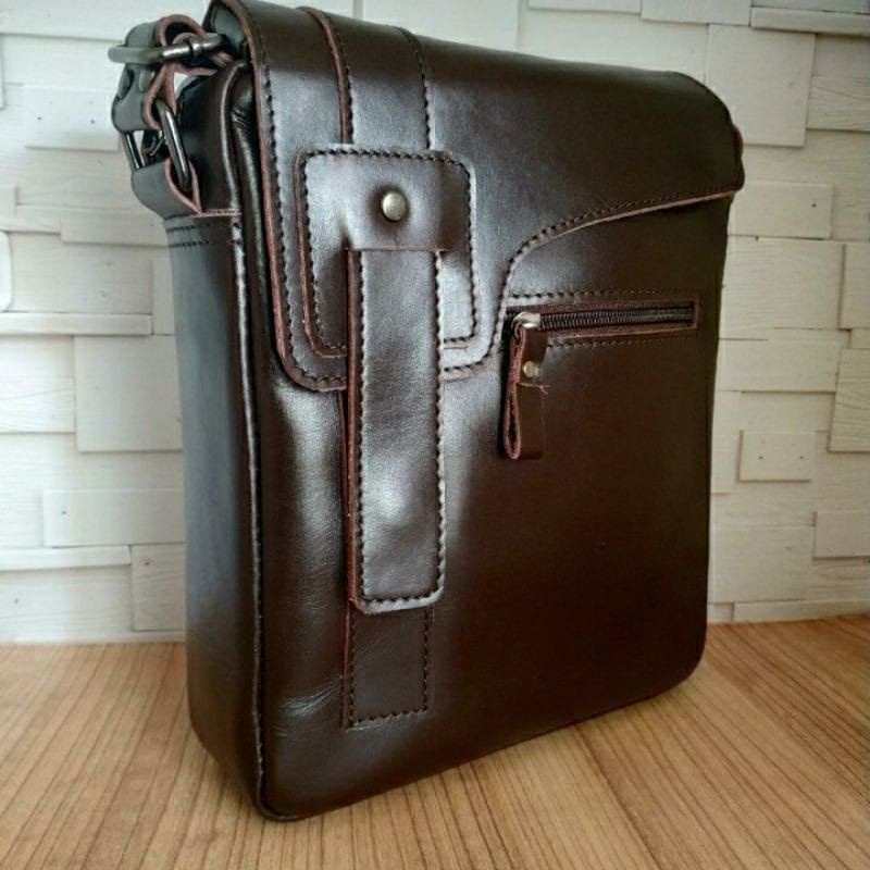 Tas selempang kulit asli full up / Tas Kulit sapi Asli Original 100%./ Tas kulit asli Pria