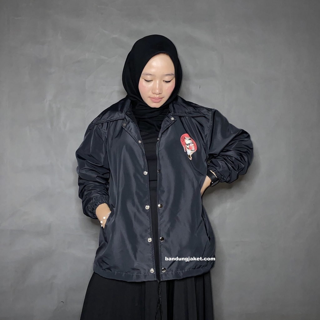 Coach Jacket Cat Warior holyrider HITAM II Jaket Coach model winbacker