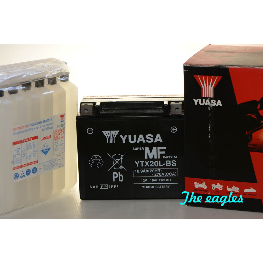 Yuasa YTX 20LBS YTX20LBS MF accu aki battery baterai Motor gedhe moge Harley davidson