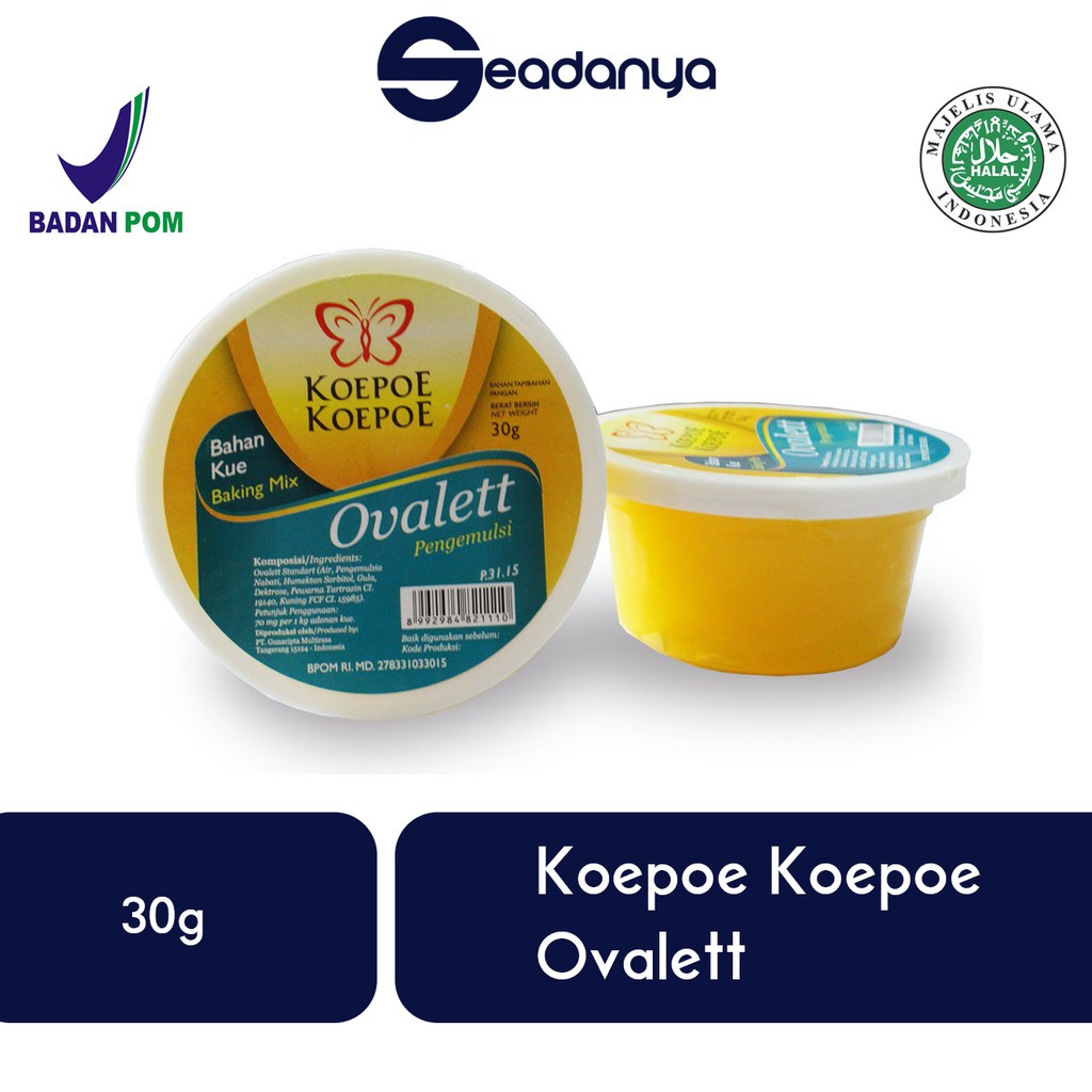 

Ovalett Pengemulsi 30g Koepoe Koepoe - Halal MUI & BPOM