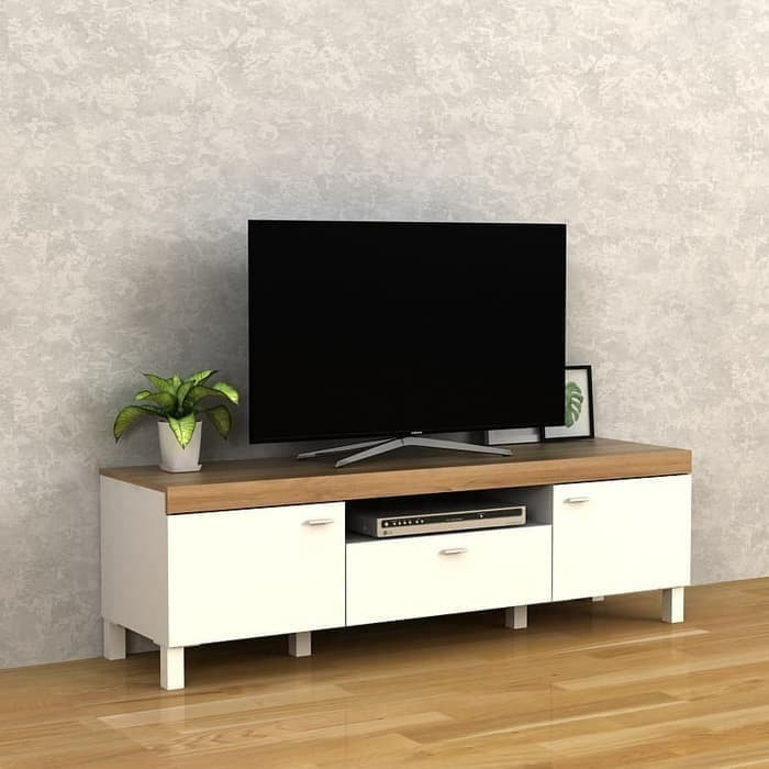 Lemari Tv Meja Tv Warna Putih Glossy