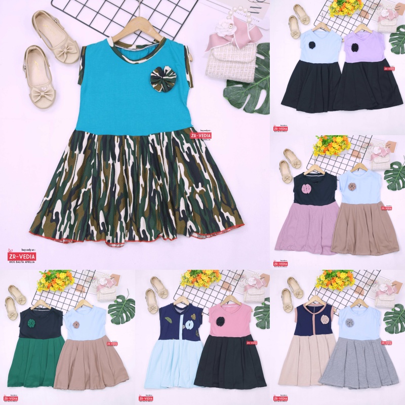 Dress Bilqis uk 4-5 Tahun / Dres Yukensi Murah Grosir Baju Anak Perempuan Harian Gaun Pesta Import