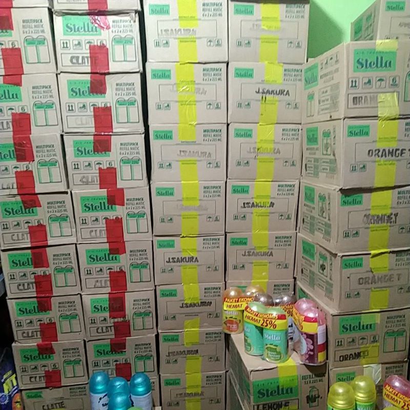 STELLA HEMAT REFFIL 225ml MULTIPACK( 1 BOX ISI 12pc) PROMO