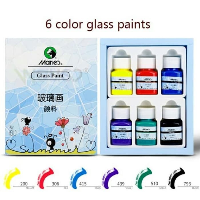 

MARIES GLASS PAINT 6 COLOUR