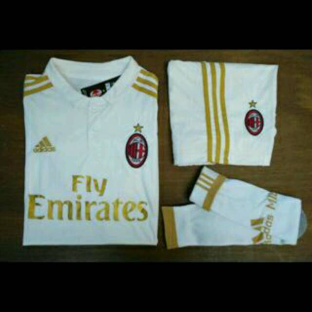 Jersey milan away setelan