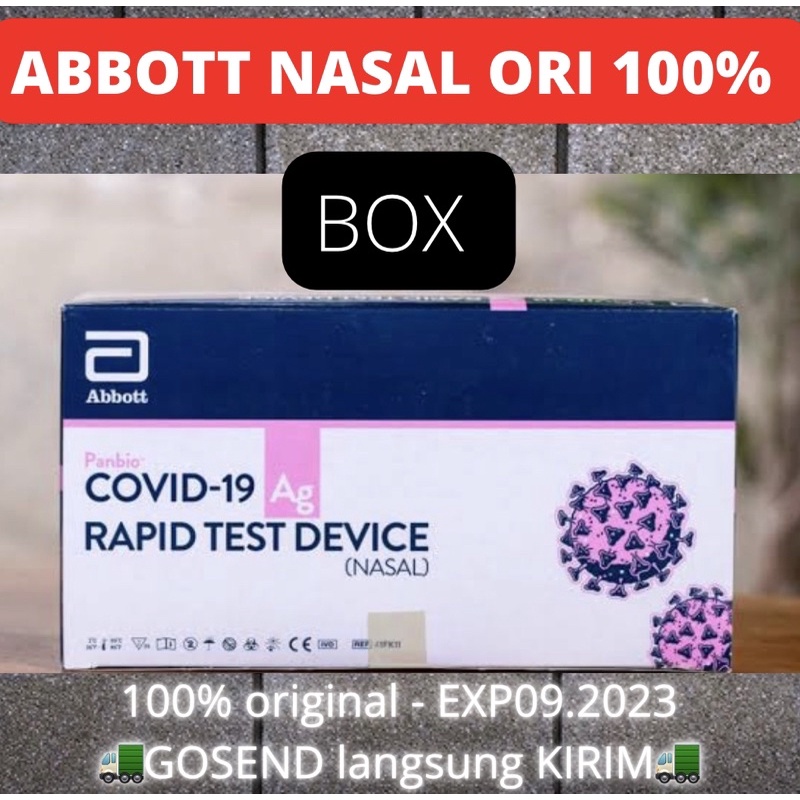 Original ABBOTT ANTIGEN NASAL ori 100% tes antigen swab Exp Baru