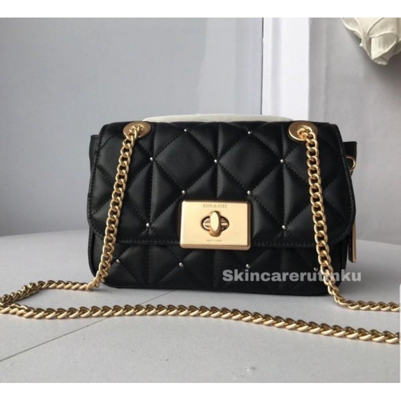 COACH CASSIDY CROSSBODY WITH STUDDED DIAMOND QUITING ORIGIAL