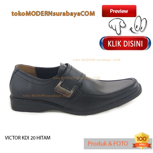 VICTOR KDI 20 Sepatu pria pantofel slip on kulit