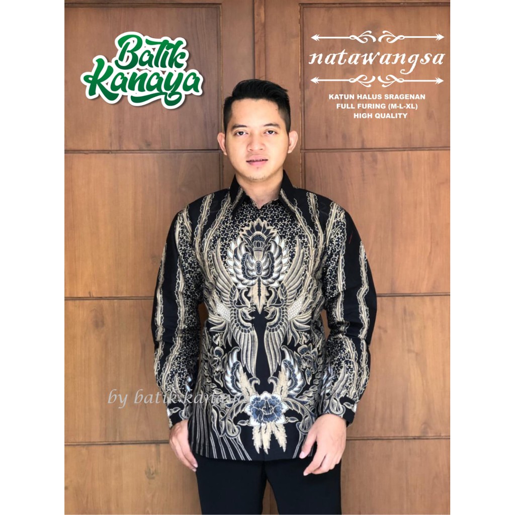 NATAWANGSA kemeja batik pria terbaru lengan panjang original BATIK KANAYA