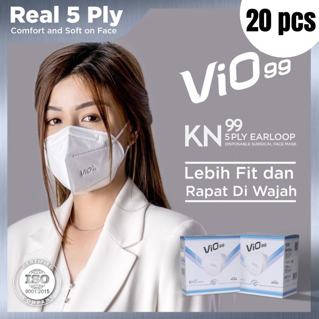 Masker Medis 5 Ply KN99 Vio99 (20 pcs)